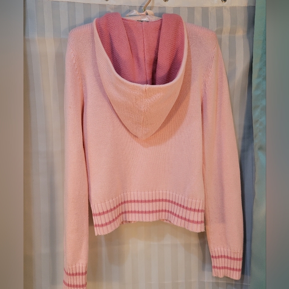 Wet seal pink sweater hood zip L - Picture 5 of 7